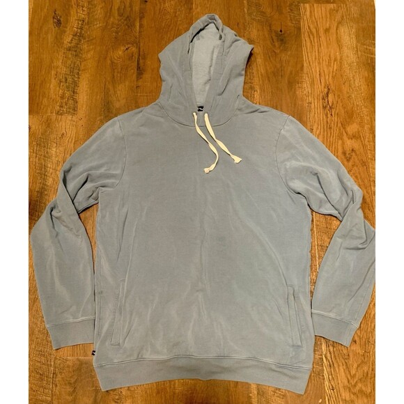 Travis Mathew Golf Cloud Hoodie Pullover Sweatshirt Large Mens Blue Stretch - Picture 1 of 3